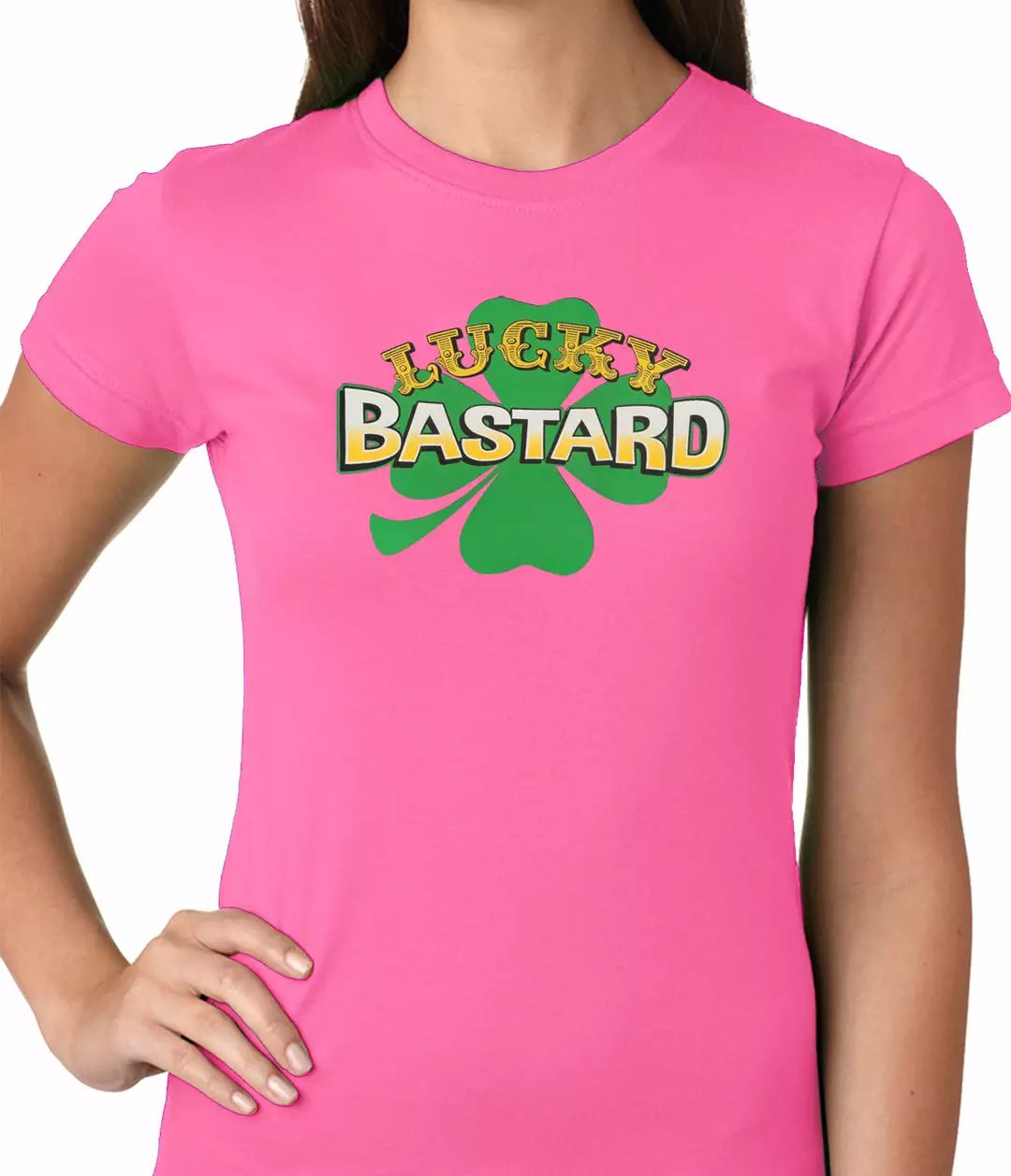 Bewild Lucky Bastard Irish Shamrock Girls T-shirt 7 Bewild Lucky Bastard Irish Shamrock Girls T-shirt