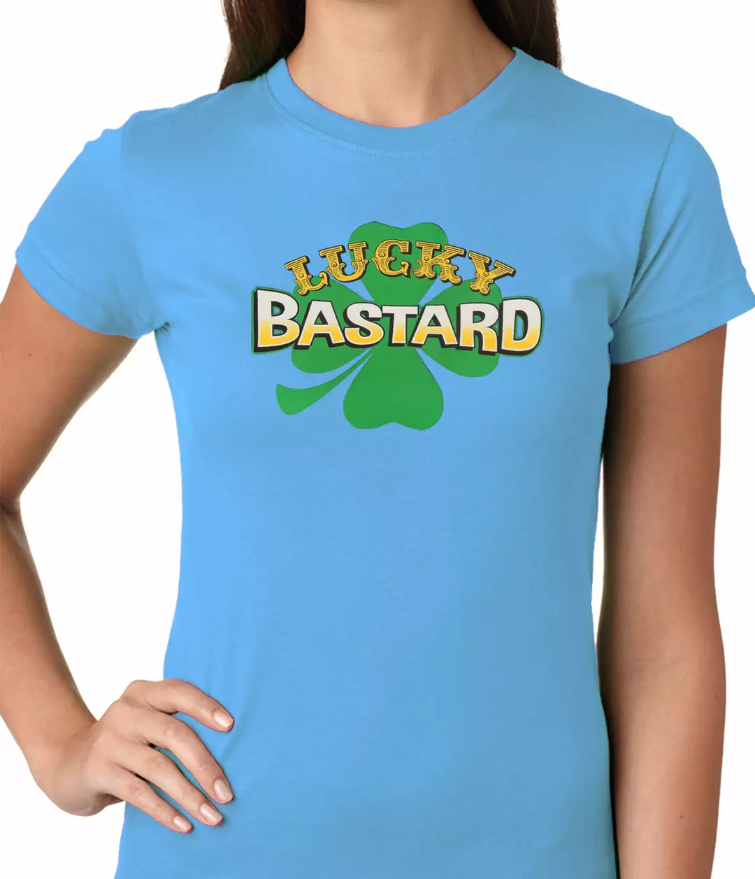 Bewild Lucky Bastard Irish Shamrock Girls T-shirt 8 Bewild Lucky Bastard Irish Shamrock Girls T-shirt