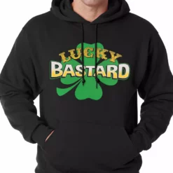 Bewild Lucky Bastard Irish Shamrock Hoodie St.Patricks Day
