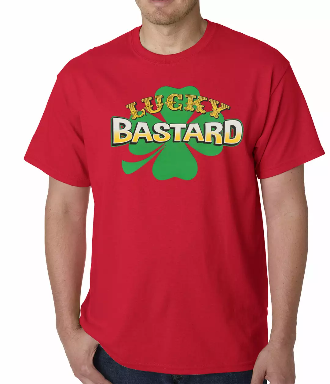 Bewild Lucky Bastard Irish Shamrock Mens T-shirt 12 Bewild Lucky Bastard Irish Shamrock Mens T-shirt