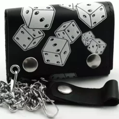 Bewild Lucky Dice Genuine Leather Chain Wallet
