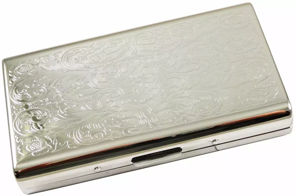 Bewild Luxury High Gloss Paisley Engravable Cigarette Case (For Regular Sized & 100s) 5 Bewild Luxury High Gloss Paisley Engravable Cigarette Case (For Regular Sized & 100s)