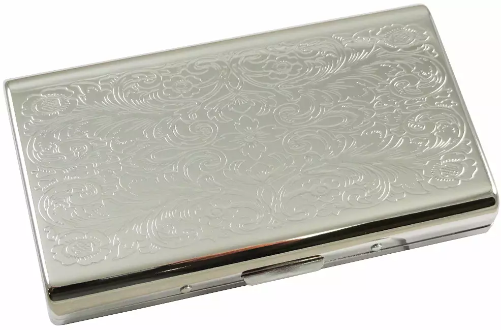 Bewild Luxury High Gloss Paisley Engravable Cigarette Case (For Regular Sized & 100s) 6 Bewild Luxury High Gloss Paisley Engravable Cigarette Case (For Regular Sized & 100s)