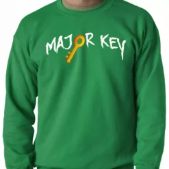Bewild Major Key To Succes Emoji Key Adult Crewneck Cool Funny & Offensive