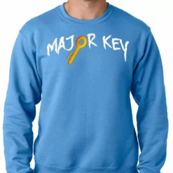 Bewild Major Key To Succes Emoji Key Adult Crewneck Cool Funny & Offensive