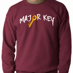 Bewild Major Key To Succes Emoji Key Adult Crewneck Cool Funny & Offensive