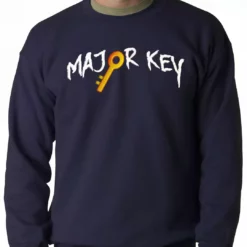 Bewild Major Key To Succes Emoji Key Adult Crewneck Cool Funny & Offensive