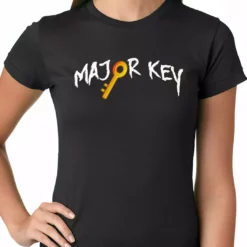 Bewild Major Key To Succes Emoji Key Ladies T-shirt Cool Funny & Offensive