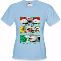 Bewild Marijuana Girl Roll Lick Smoke Girl's T-Shirt Cool Funny & Offensive