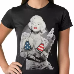 Bewild Marilyn Flag Bikini Girls T-shirt Cool Funny & Offensive