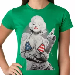 Bewild Marilyn Flag Bikini Girls T-shirt Cool Funny & Offensive