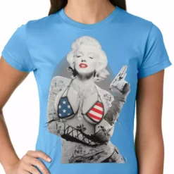 Bewild Marilyn Flag Bikini Girls T-shirt Cool Funny & Offensive