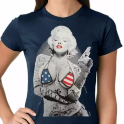 Bewild Marilyn Flag Bikini Girls T-shirt Cool Funny & Offensive