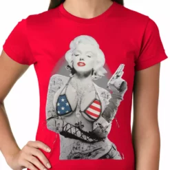 Bewild Marilyn Flag Bikini Girls T-shirt Cool Funny & Offensive
