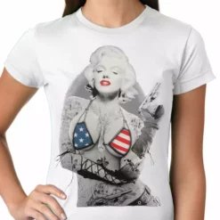 Bewild Marilyn Flag Bikini Girls T-shirt Cool Funny & Offensive