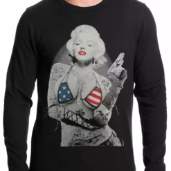 Bewild Marilyn Flag Bikini Thermal Shirt