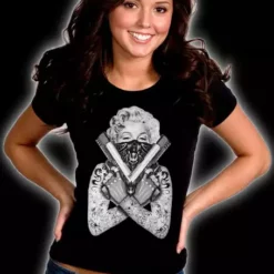 Bewild Marilyn Monroe "Gangster" Girls T-Shirt Cool Funny & Offensive 14 Bewild Marilyn Monroe