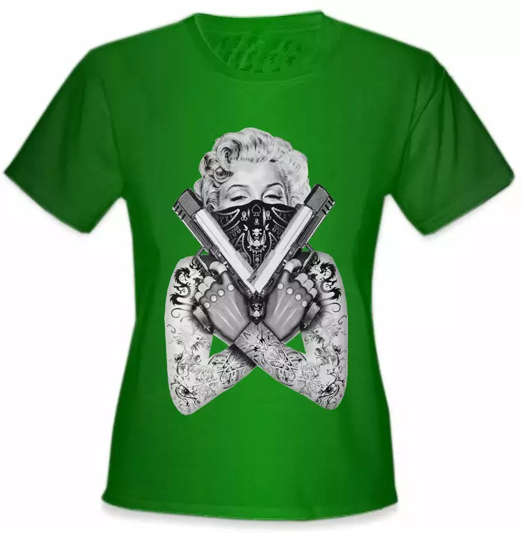 Bewild Marilyn Monroe "Gangster" Girls T-Shirt Cool Funny & Offensive 7 Bewild Marilyn Monroe "Gangster" Girls T-Shirt Cool Funny & Offensive