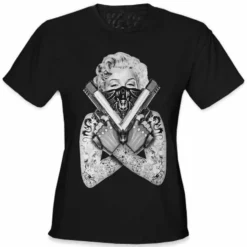 Bewild Marilyn Monroe "Gangster" Girls T-Shirt Cool Funny & Offensive 13 Bewild Marilyn Monroe