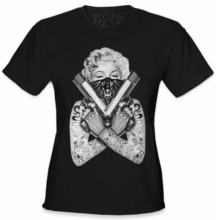 Bewild Marilyn Monroe "Gangster" Girls T-Shirt Cool Funny & Offensive 4 Bewild Marilyn Monroe "Gangster" Girls T-Shirt Cool Funny & Offensive