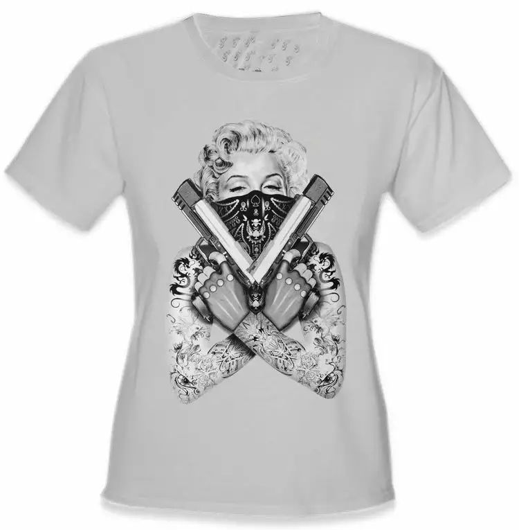 Bewild Marilyn Monroe "Gangster" Girls T-Shirt Cool Funny & Offensive 9 Bewild Marilyn Monroe "Gangster" Girls T-Shirt Cool Funny & Offensive