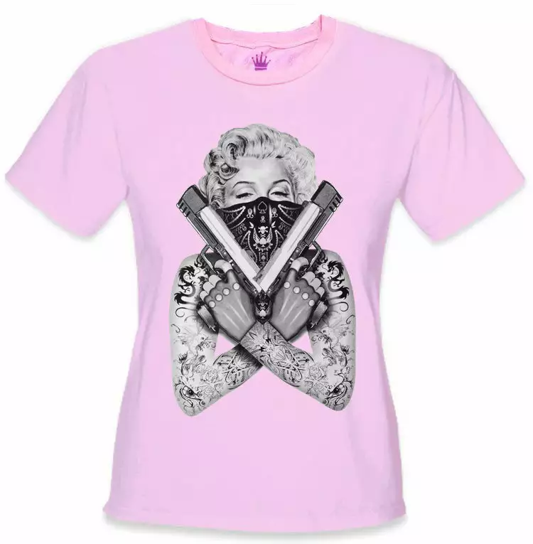 Bewild Marilyn Monroe "Gangster" Girls T-Shirt Cool Funny & Offensive 10 Bewild Marilyn Monroe "Gangster" Girls T-Shirt Cool Funny & Offensive