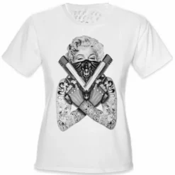 Bewild Marilyn Monroe "Gangster" Girls T-Shirt Cool Funny & Offensive 20 Bewild Marilyn Monroe