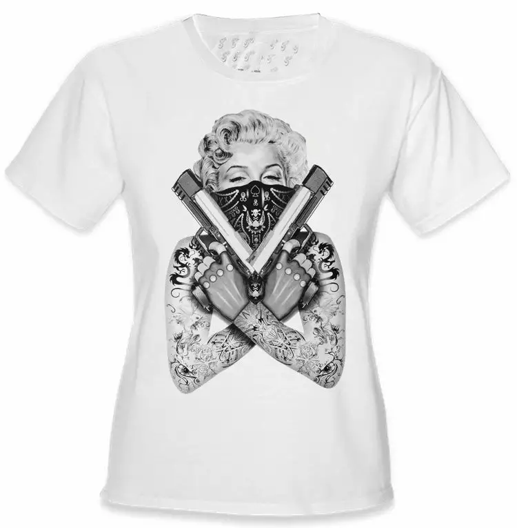 Bewild Marilyn Monroe "Gangster" Girls T-Shirt Cool Funny & Offensive 11 Bewild Marilyn Monroe "Gangster" Girls T-Shirt Cool Funny & Offensive