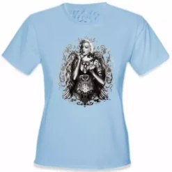 Bewild Cool Funny & Offensive Marilyn Monroe Hollywood Tattoo Girl's T-Shirt