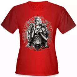Bewild Cool Funny & Offensive Marilyn Monroe Hollywood Tattoo Girl's T-Shirt