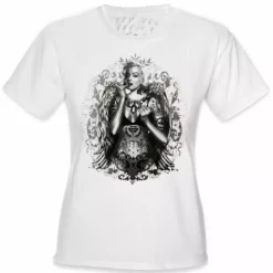 Bewild Cool Funny & Offensive Marilyn Monroe Hollywood Tattoo Girl's T-Shirt