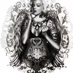 Bewild Cool Funny & Offensive Marilyn Monroe Hollywood Tattoo Girl's T-Shirt