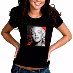 Bewild Cool Funny & Offensive Marilyn Monroe Lipstick Classic Celebrity Girl's T-Shirt