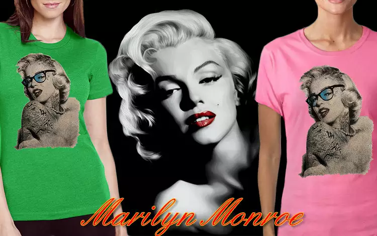 Bewild Marilyn Monroe Retro Tattoo Girl's T-Shirt 9 Bewild Marilyn Monroe Retro Tattoo Girl's T-Shirt