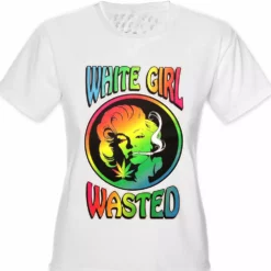 Bewild Marilyn Monroe - White Girl Wasted Girl's T-Shirt Cool Funny & Offensive