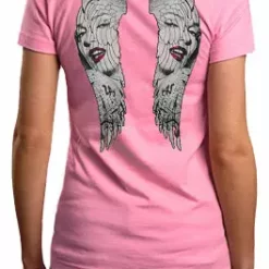 Bewild Cool Funny & Offensive Marilyn Monroe Wings Girls T-Shirt