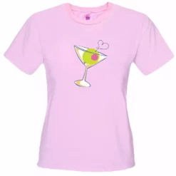 Bewild Cool Funny & Offensive Martini Glass Girls T-Shirt