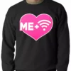 Bewild Me + Wifi = <3 Adult Crewneck Cool Funny & Offensive 2 Bewild Me + Wifi = <3 Adult Crewneck Cool Funny & Offensive
