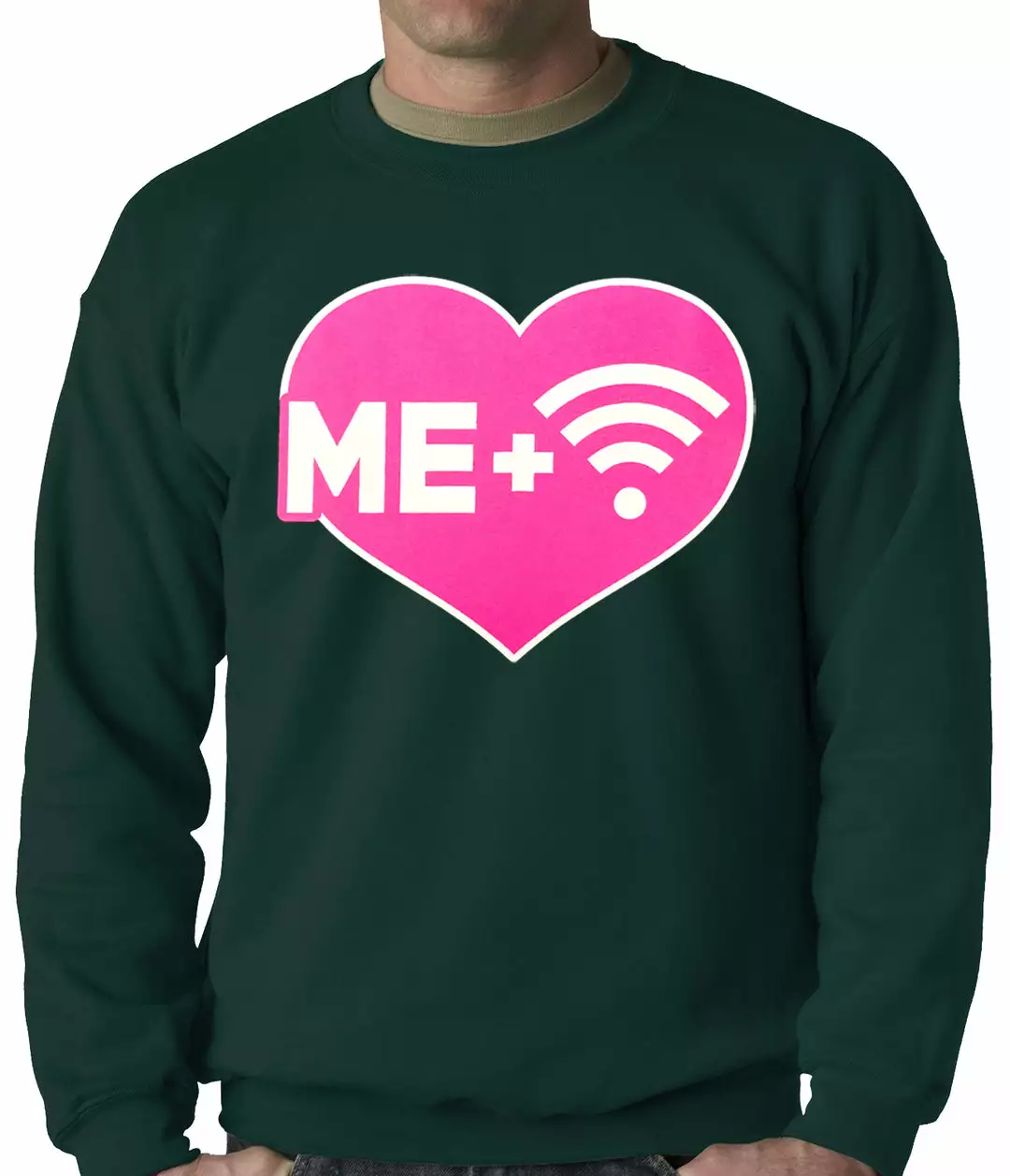 Bewild Me + Wifi = <3 Adult Crewneck Cool Funny & Offensive 5 Bewild Me + Wifi = <3 Adult Crewneck Cool Funny & Offensive