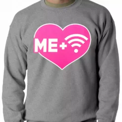 Bewild Me + Wifi = <3 Adult Crewneck Cool Funny & Offensive 12 Bewild Me + Wifi = <3 Adult Crewneck Cool Funny & Offensive