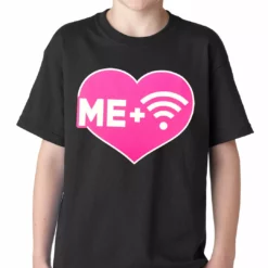 Bewild Cool Funny & Offensive Me + Wifi = <3 Kids T-shirt