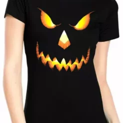 Bewild Mean Pumpkin Head Girls T-Shirt Cool Funny & Offensive