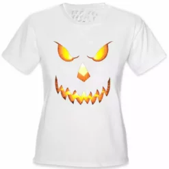 Bewild Mean Pumpkin Head Girls T-Shirt Cool Funny & Offensive