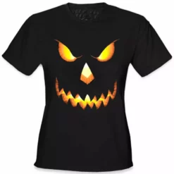 Bewild Mean Pumpkin Head Girls T-Shirt Cool Funny & Offensive
