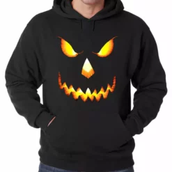 Bewild Halloween Prints Mean Pumpkin Head Halloween Hoodie