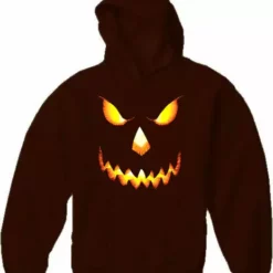 Bewild Halloween Prints Mean Pumpkin Head Halloween Hoodie