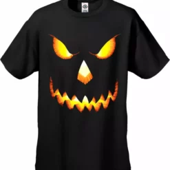 Bewild Halloween Prints Mean Pumpkin Head Halloween Men's T-Shirt
