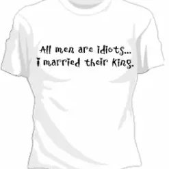 Bewild Cool Funny & Offensive Men Are Idiots Girls T-Shirt