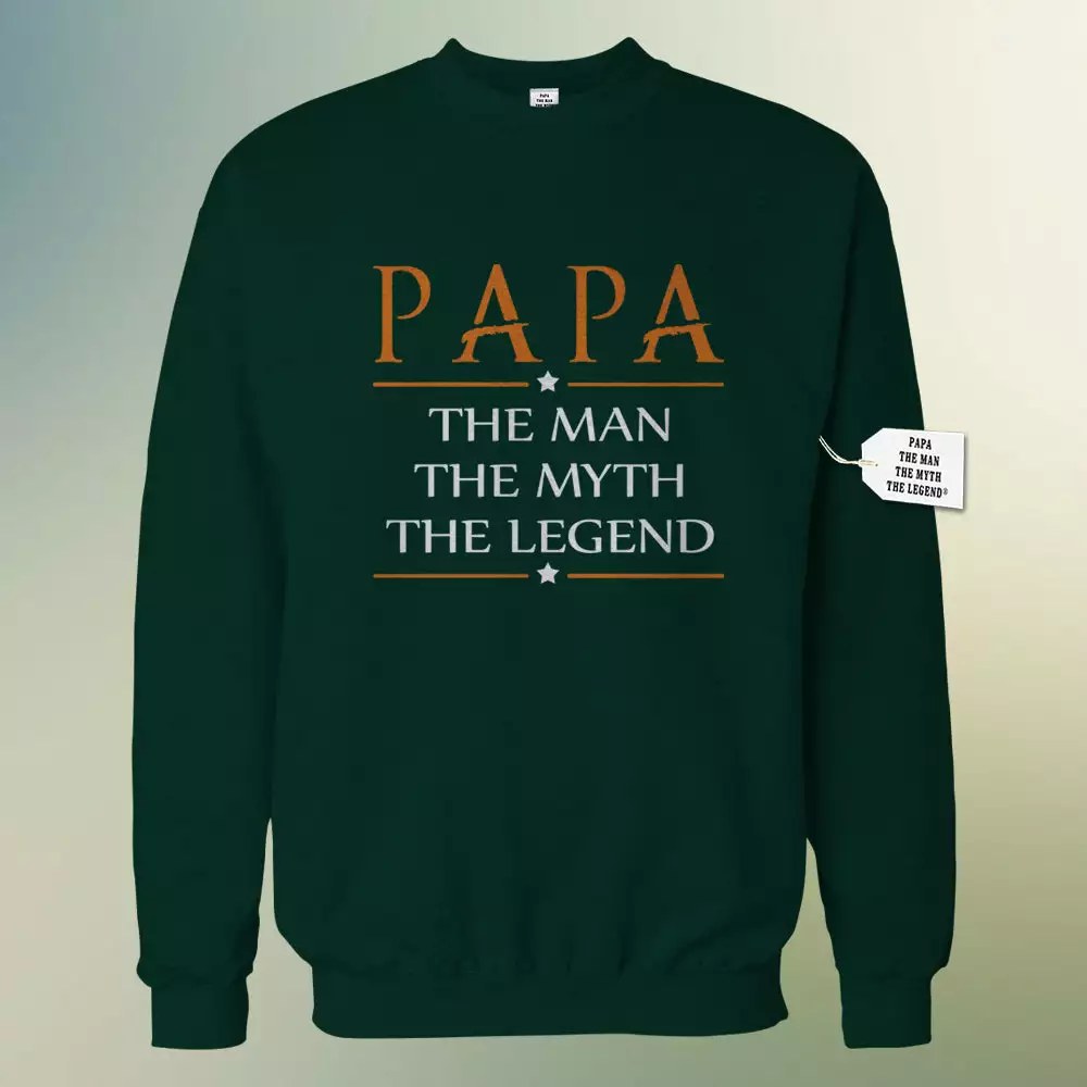 Bewild Positive Reinforcement Mens Papa - The Man, The Myth, The Legend Fathers Day Adult Crewneck 1748 5 Bewild Positive Reinforcement Mens Papa - The Man, The Myth, The Legend Fathers Day Adult Crewneck 1748