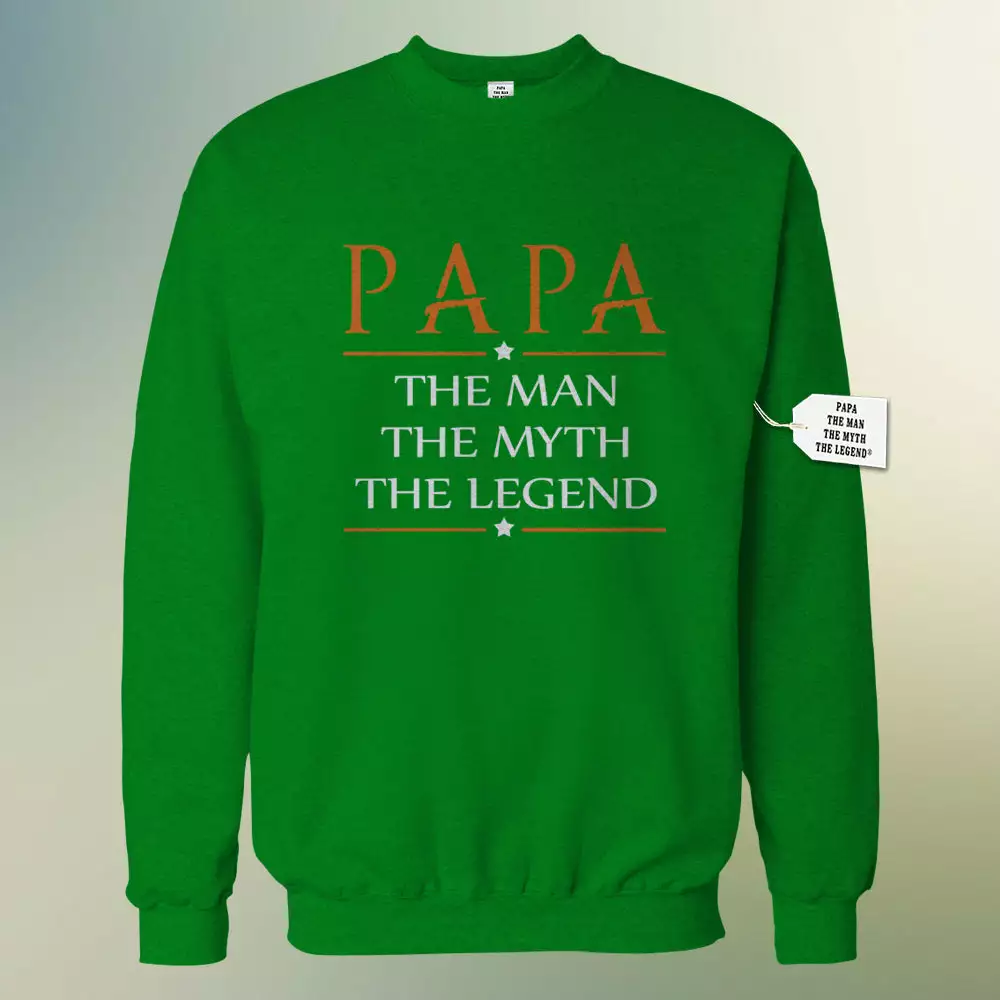 Bewild Positive Reinforcement Mens Papa - The Man, The Myth, The Legend Fathers Day Adult Crewneck 1748 7 Bewild Positive Reinforcement Mens Papa - The Man, The Myth, The Legend Fathers Day Adult Crewneck 1748